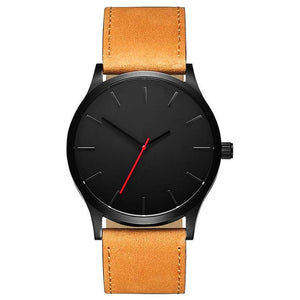 men's watch Leather Band Analog Quartz